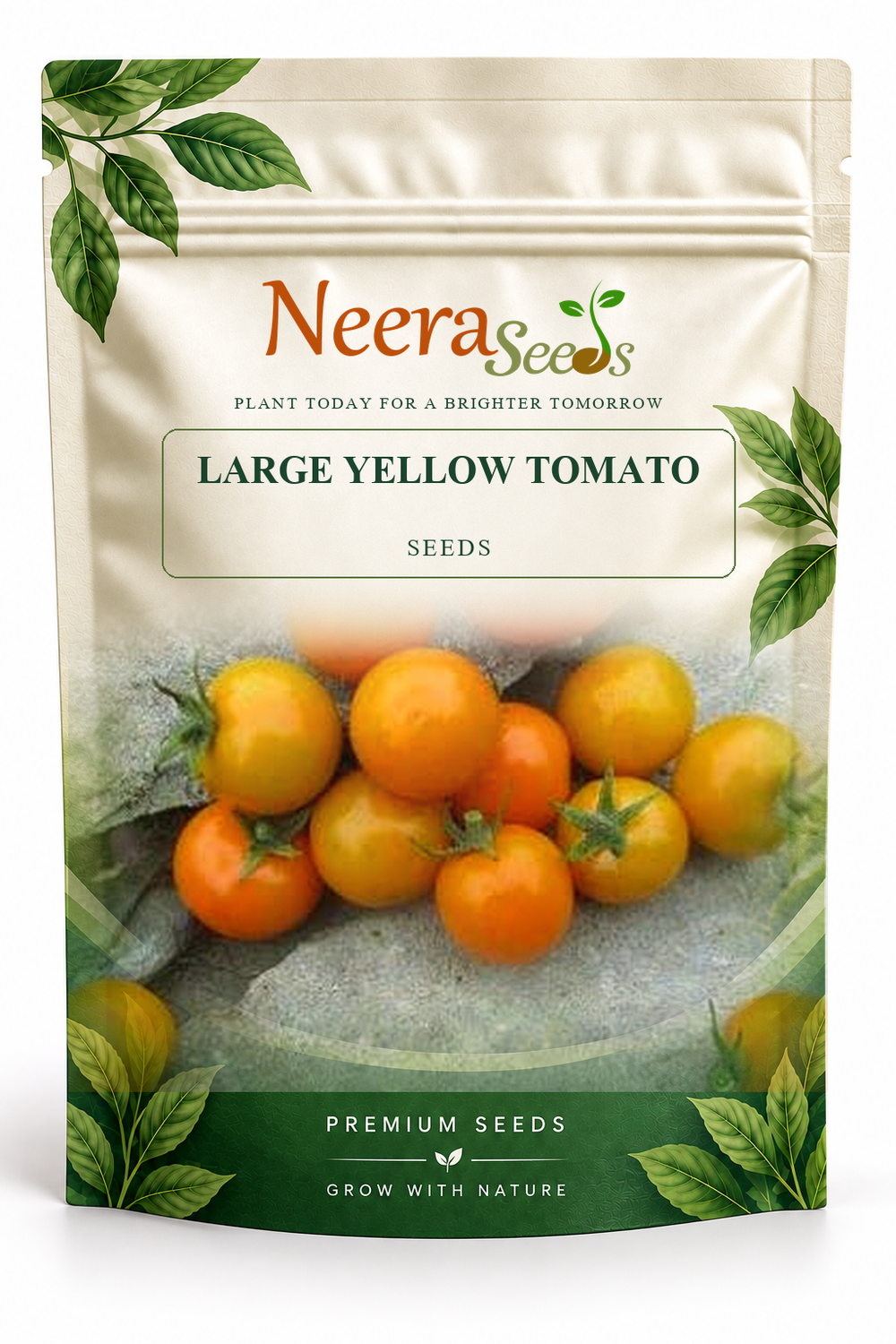 Neera Seeds Packaging Pouch - LARGE YELLOW TOMATO SEEDS