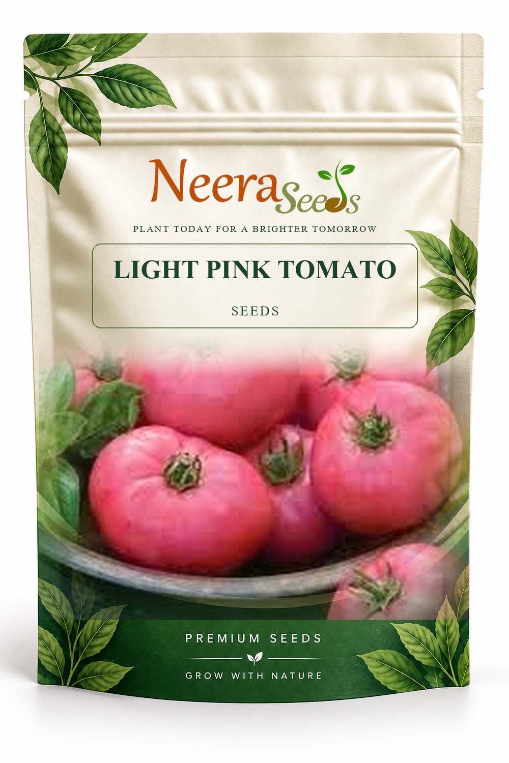 Neera Seeds Packaging Pouch - LIGHT PINK TOMATO SEEDS