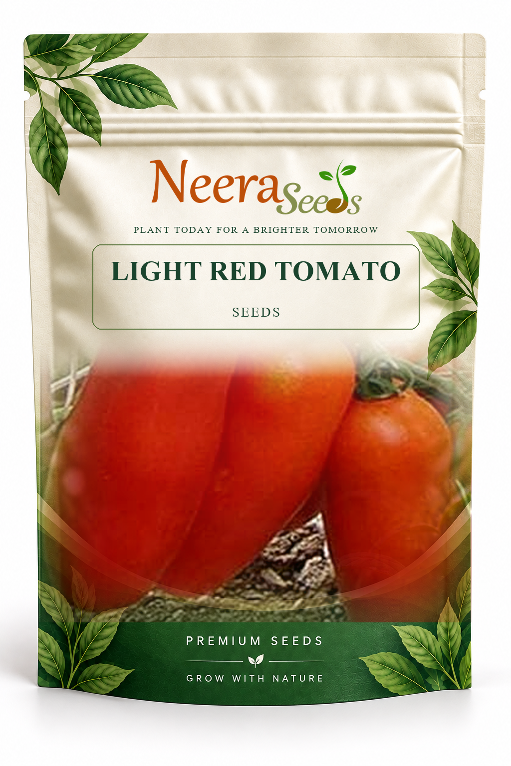 Neera Seeds Packaging Pouch - LIGHT RED TOMATO SEEDS