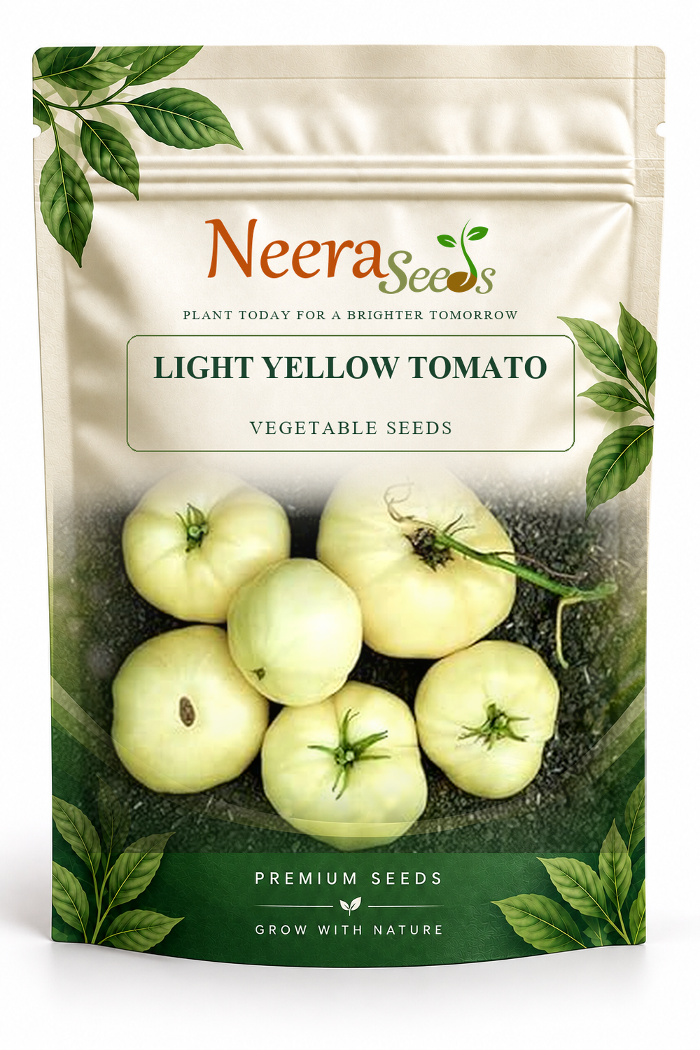 Neera Seeds Packaging Pouch - LIGHT YELLOW TOMATO VEGETABLE SEEDS