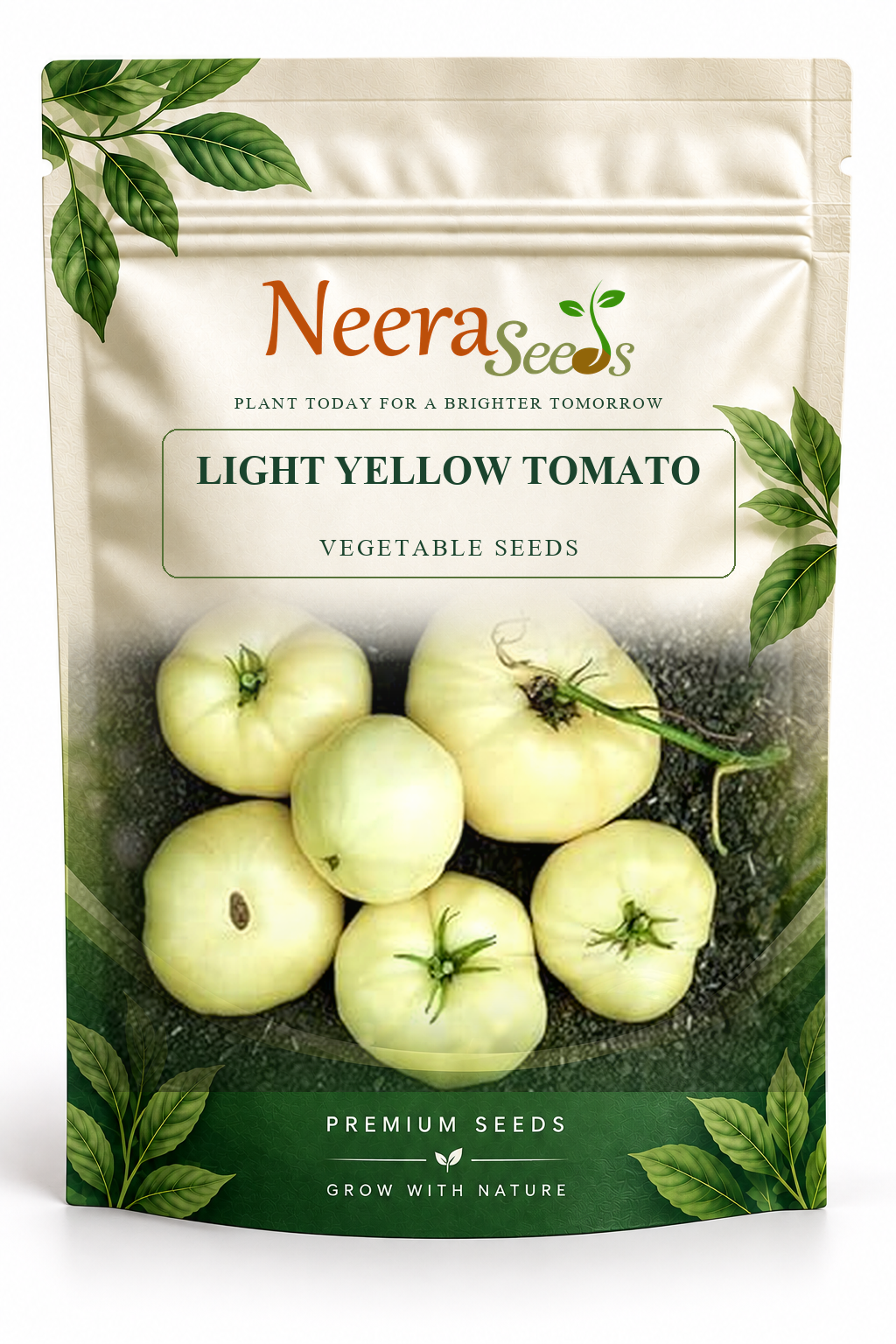 Neera Seeds Packaging Pouch - LIGHT YELLOW TOMATO VEGETABLE SEEDS
