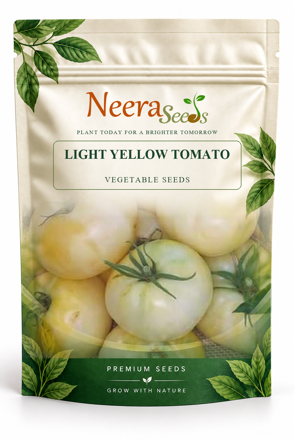 Neera Seeds Packaging Pouch - LIGHT YELLOW TOMATO VEGETABLE SEEDS