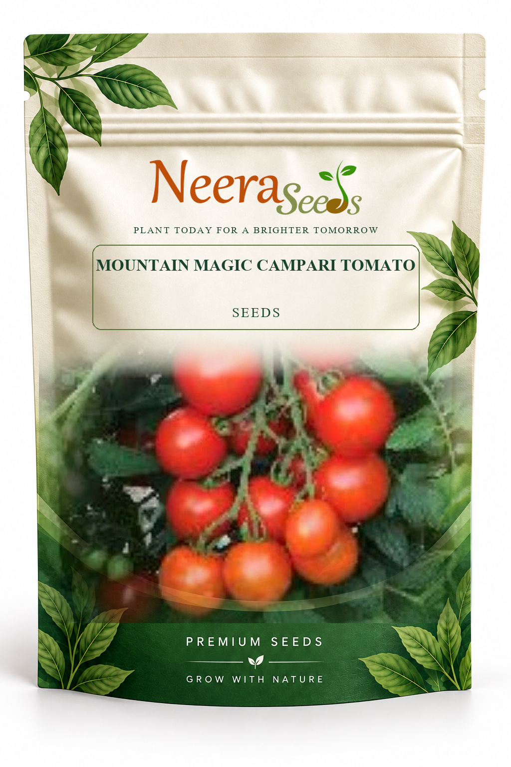 Neera Seeds Packaging Pouch - MOUNTAIN MAGIC CAMPARI TOMATO SEEDS