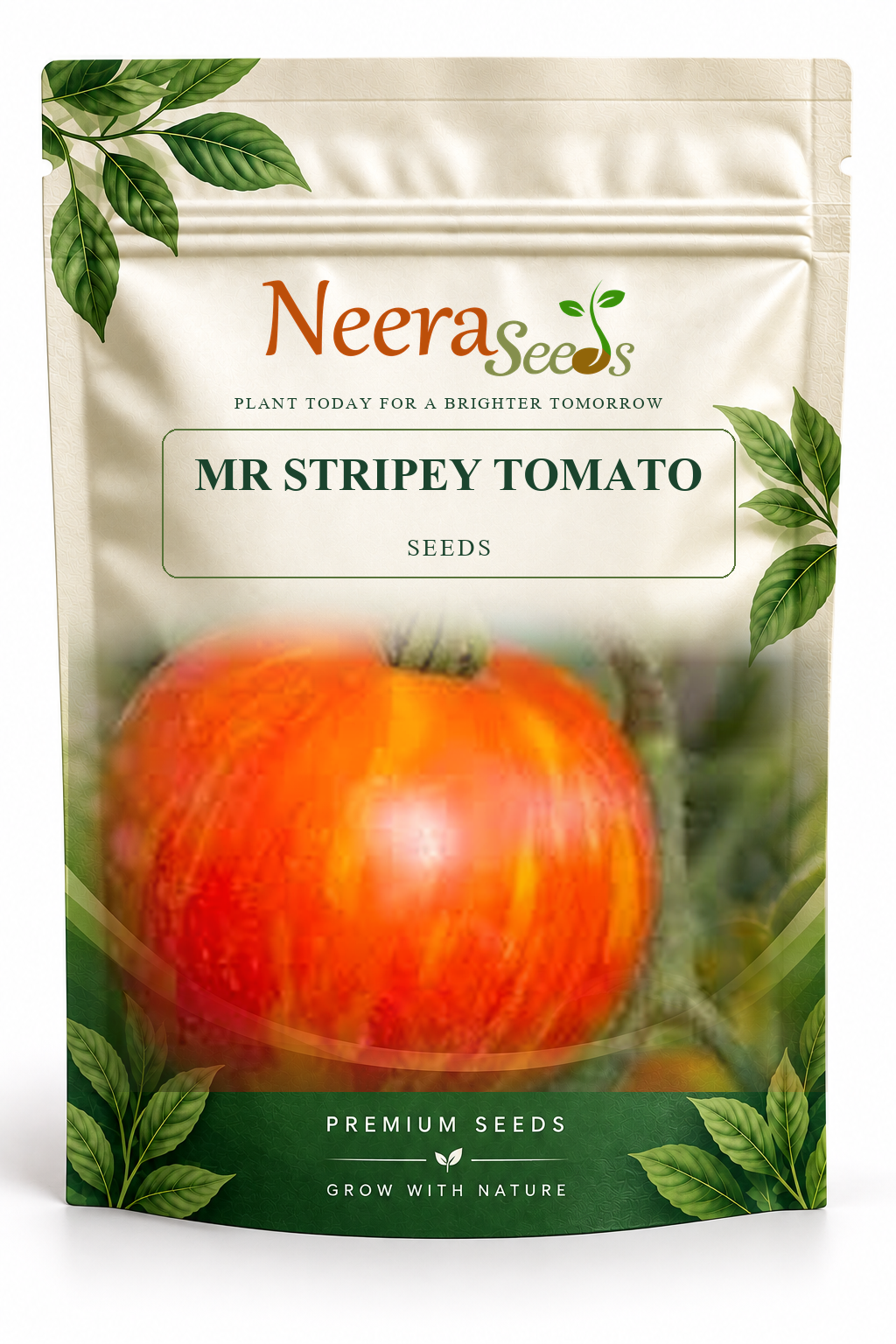 Neera Seeds Packaging Pouch - MR STRIPEY TOMATO SEEDS