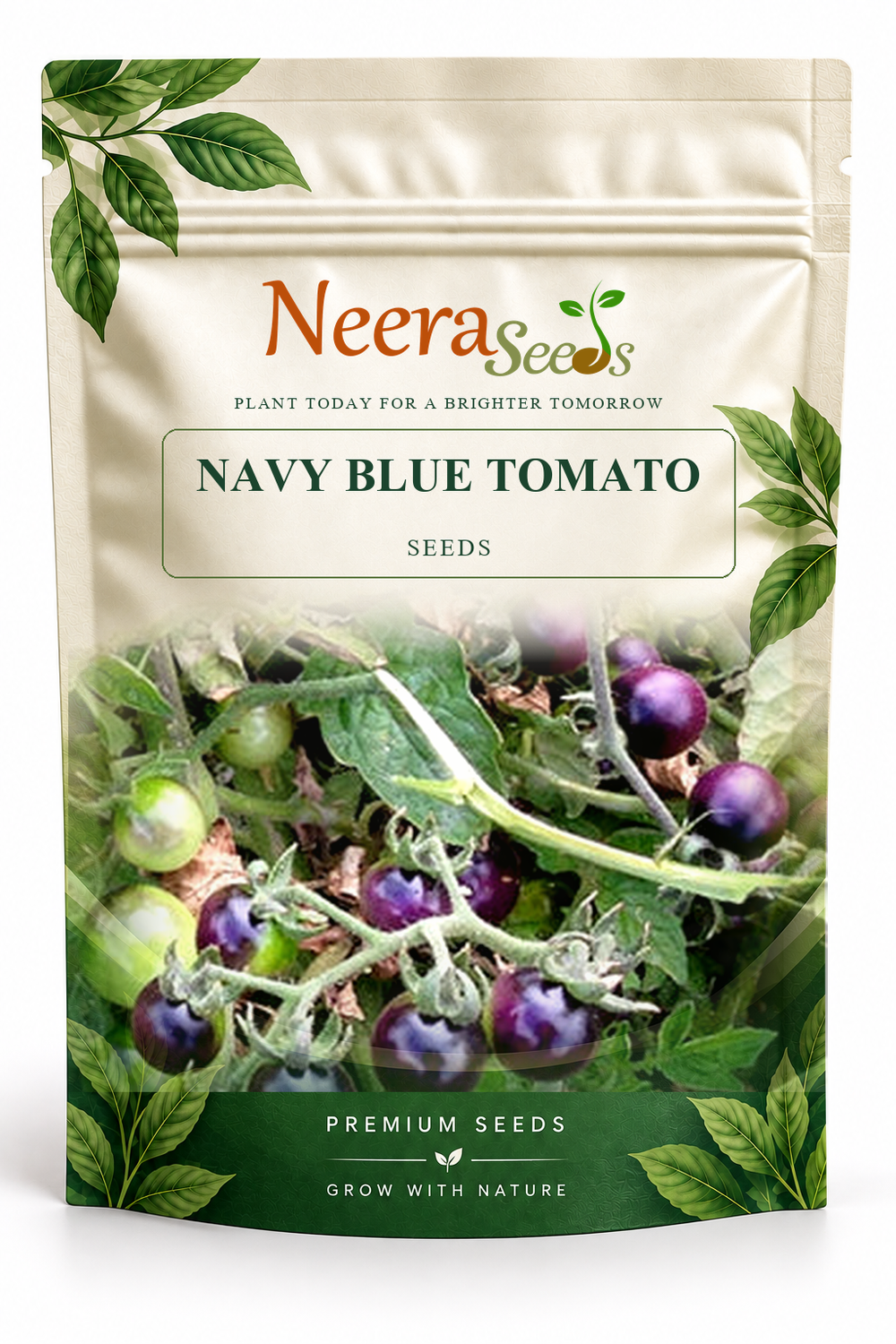 Neera Seeds Packaging Pouch - NAVY BLUE TOMATO SEEDS