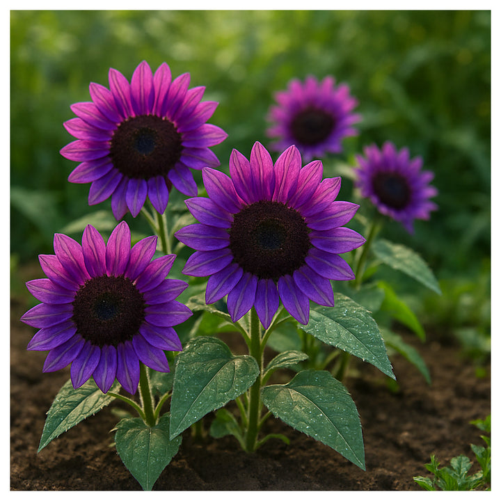 Violet Mini Sunflower Seeds for Planting – Heirloom, Non-GMO, High Germination Dwarf Garden Blooms for Pots &amp; Borde | Neera Seeds product photo [neera-v4-040322afecdd22c84e79]