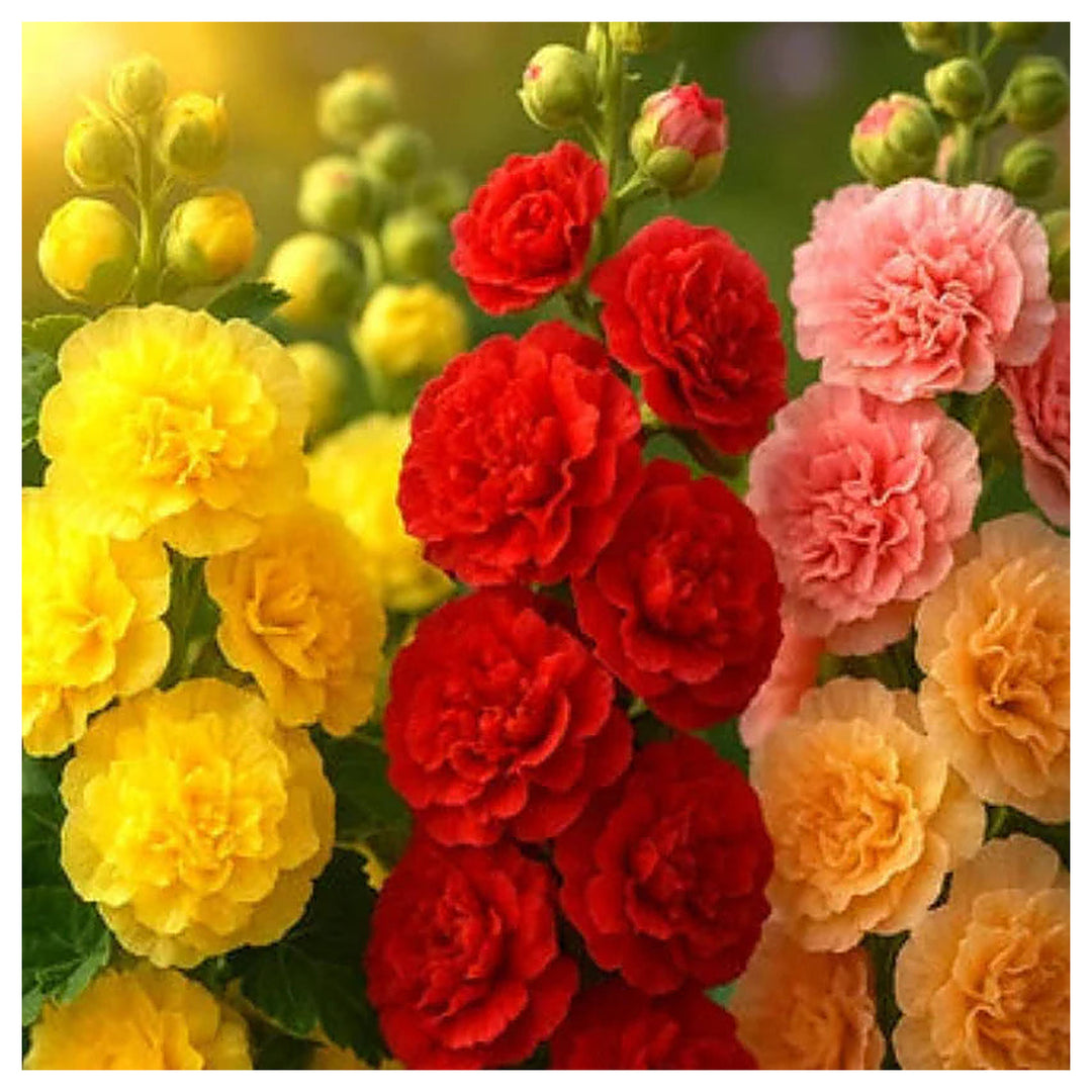 Giant Hollyhock Spring Hummingbird Mix Bees Heirloom Non Gmo Flower Seeds Home Garden Planting, | Neera Seeds product photo [neera-v4-0d96873815efba3285b4]
