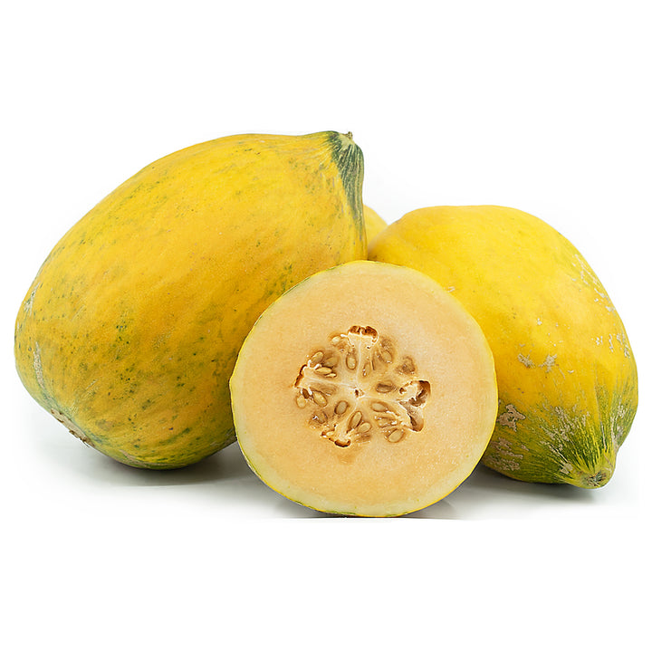 Crenshaw Melon (Cantaloupe Hybrid) Fruit Seeds – Heirloom &amp; Non-GMO Seeds for Sweet Home Garden Harvest | Neera Seeds product photo [neera-v4-21df2461094f7306b5c6]