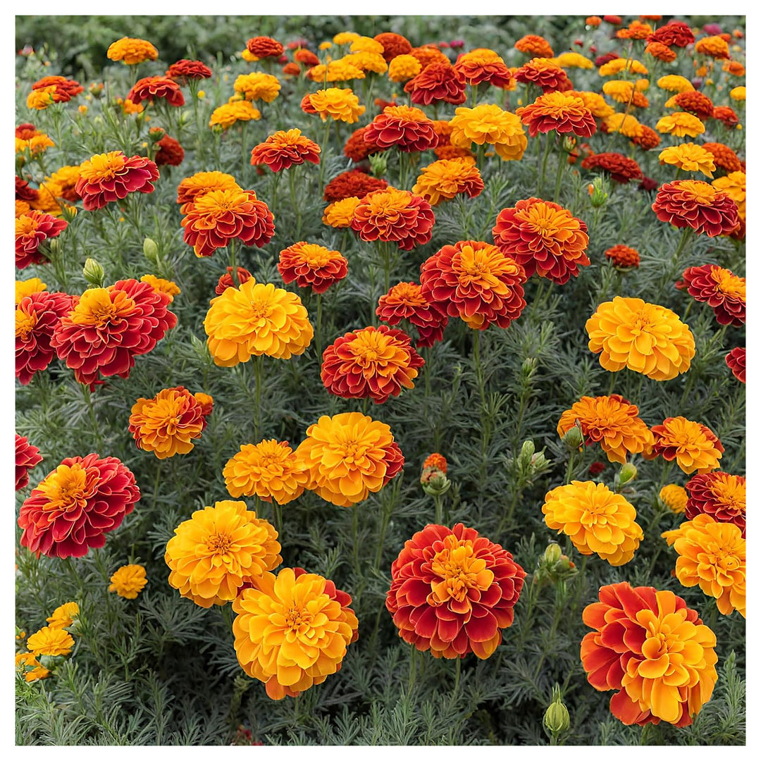 Organic Red Orange Marigold Flower Seeds for Planting | Heirloom Non-GMO High Germination Organic Garden Seeds | Neera Seeds product photo [neera-v4-266533af5885ed027f09]