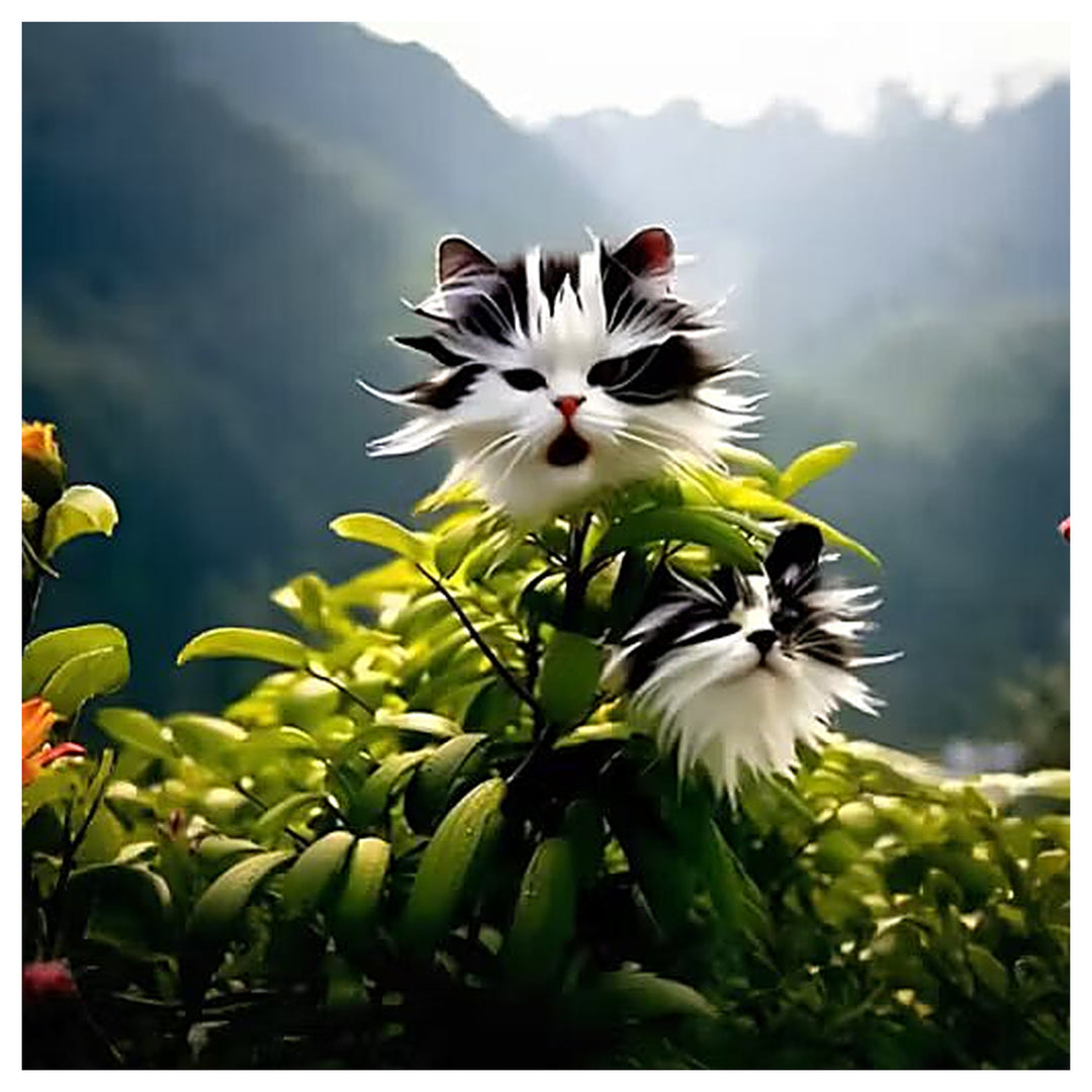 Black long ears Cat&