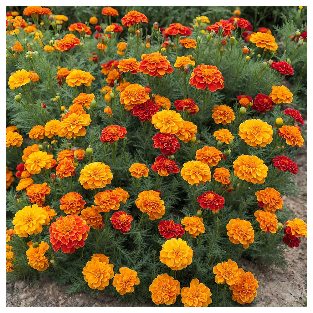 Organic Red Orange Marigold Flower Seeds for Planting | Heirloom Non-GMO High Germination Organic Garden Seeds | Neera Seeds product photo [neera-v4-7d8f1b1eb20596318005]