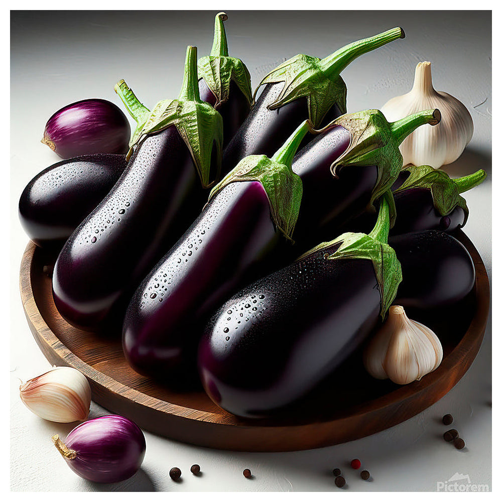 Organic Eggplantor Aubergine Zora Seeds for Planting – Heirloom, Non-GMO, High Germination Vegetable Seeds | Neera Seeds product photo [neera-v4-8d370396ed9f7ac331db]