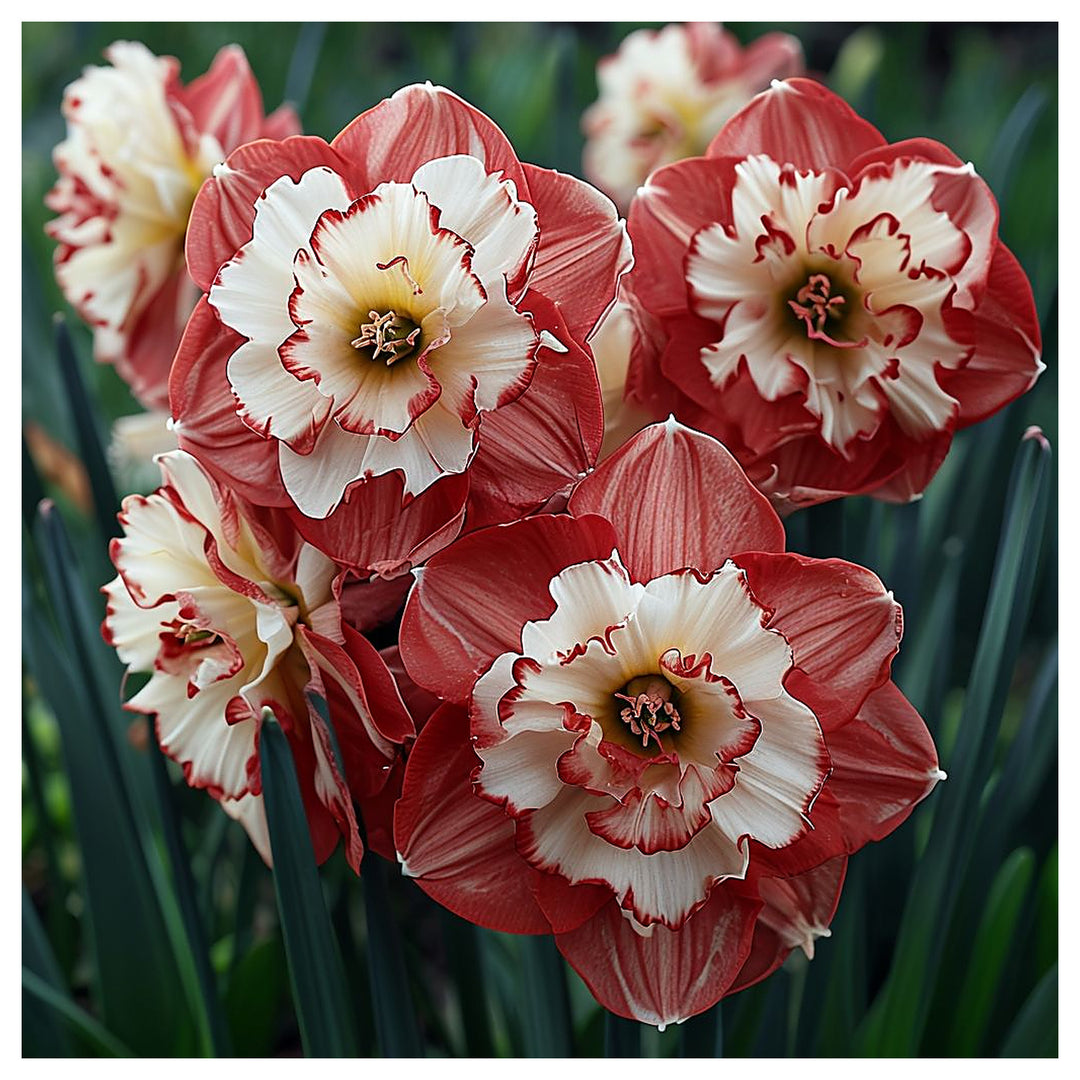 White & Red Double Daffodil Flower Seeds for Planting – Heirloom Non-GMO High Germination Organic Garden Seeds | Neera Seeds product photo [neera-v4-df64277013055a0a33b5]