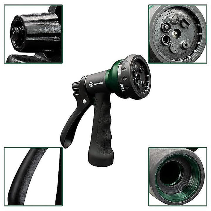 7-Pattern Garden Hose Nozzle, ABS Water Spray Nozzle with Slip-Resistant Design for Plant Watering, Lawn Care, Car  | Neera Seeds product photo [neera-v4-ec29c539225c1e861cd1]