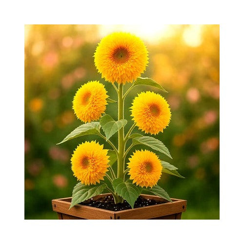 Tall Teddy Sunflower Giant Ft Fluffy Blooms Heirloom Non Gmo Flower Seeds Home Garden Planting, [neera-v5-345ccaec8830e210be8e]
