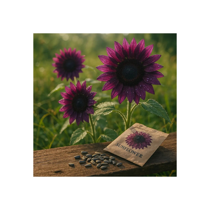 Purple Sunflower For Planting Unique Garden Blooms Easy To Grow Non Gmo Heirloom Flower Seeds for [neera-v5-9665950a4fbbd074c850]
