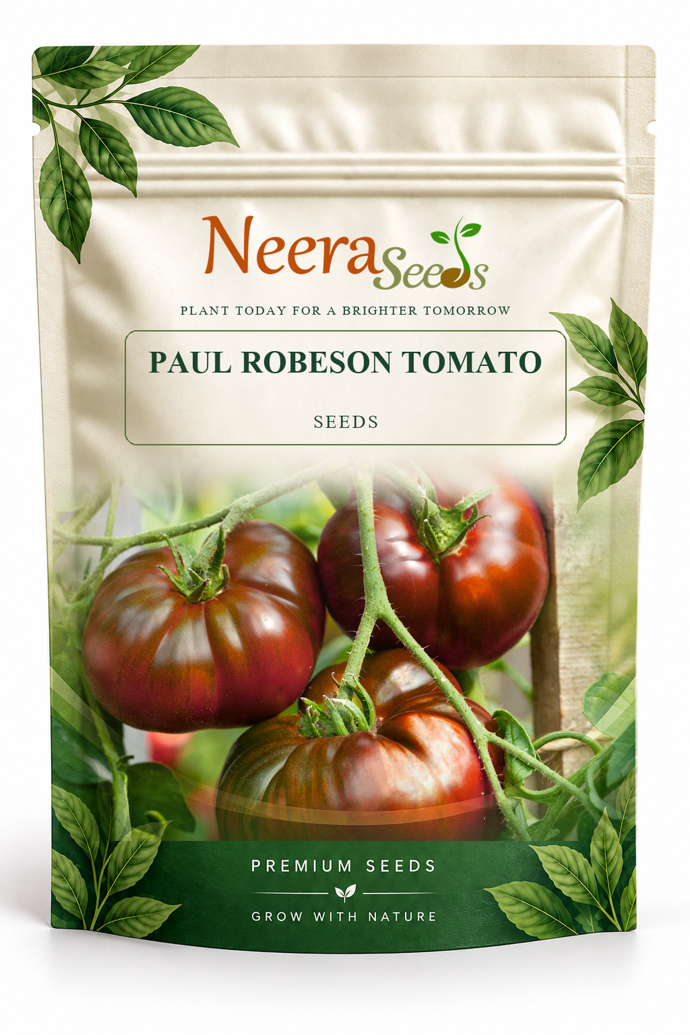 Neera Seeds Packaging Pouch - PAUL ROBESON TOMATO SEEDS