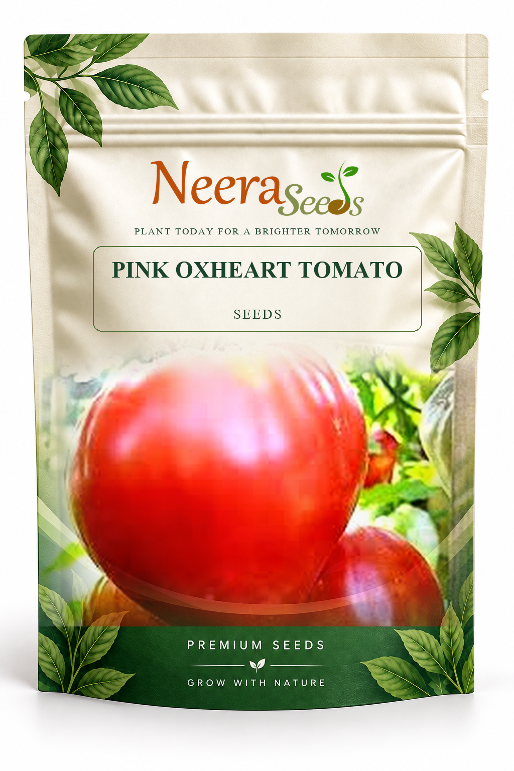 Neera Seeds Packaging Pouch - PINK OXHEART TOMATO SEEDS