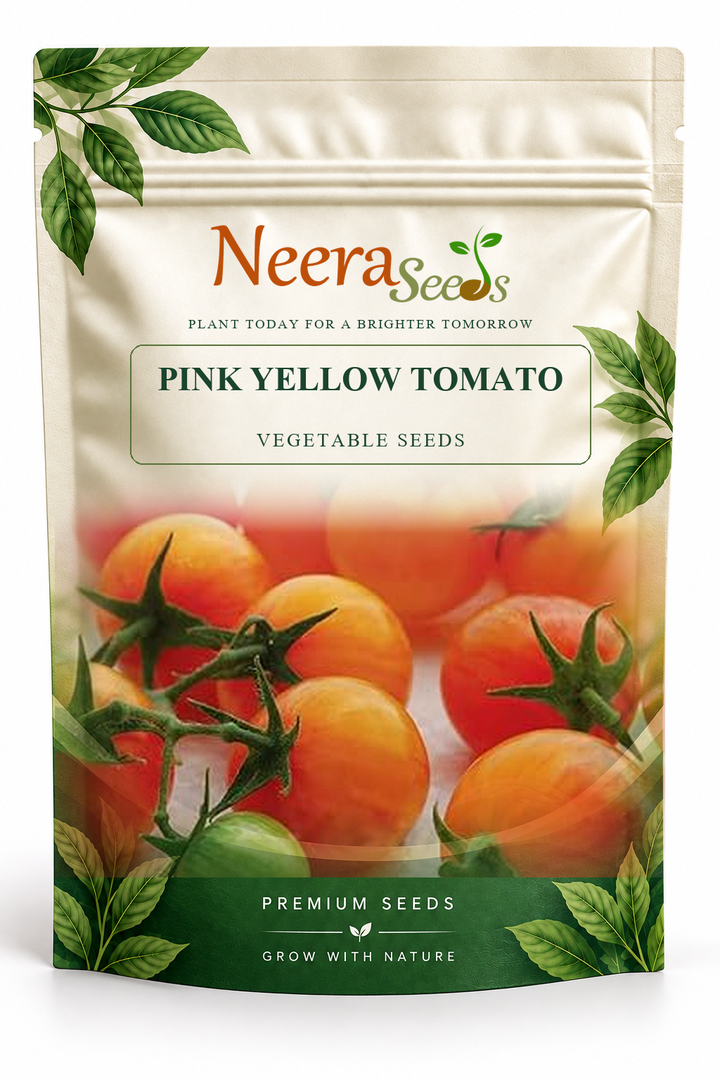 Neera Seeds Packaging Pouch - PINK YELLOW TOMATO VEGETABLE SEEDS