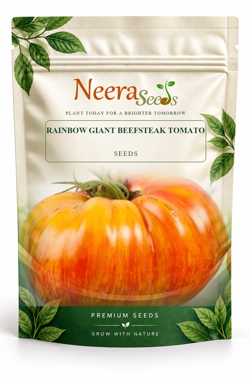 Neera Seeds Packaging Pouch - RAINBOW GIANT BEEFSTEAK TOMATO SEEDS