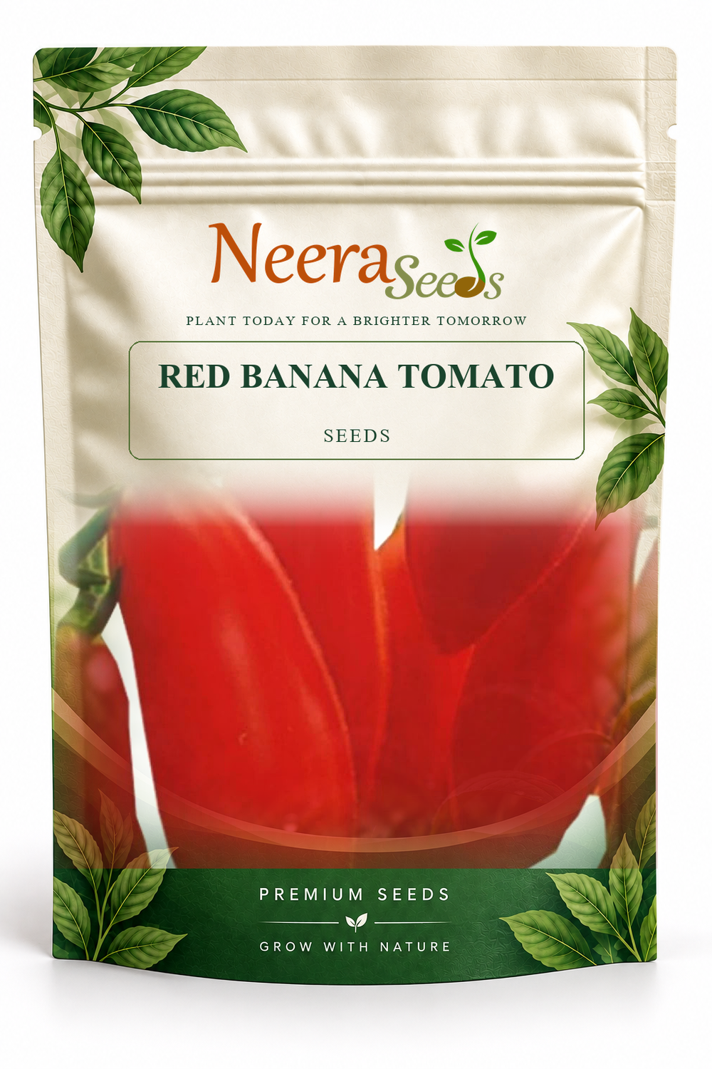 Neera Seeds Packaging Pouch - RED BANANA TOMATO SEEDS