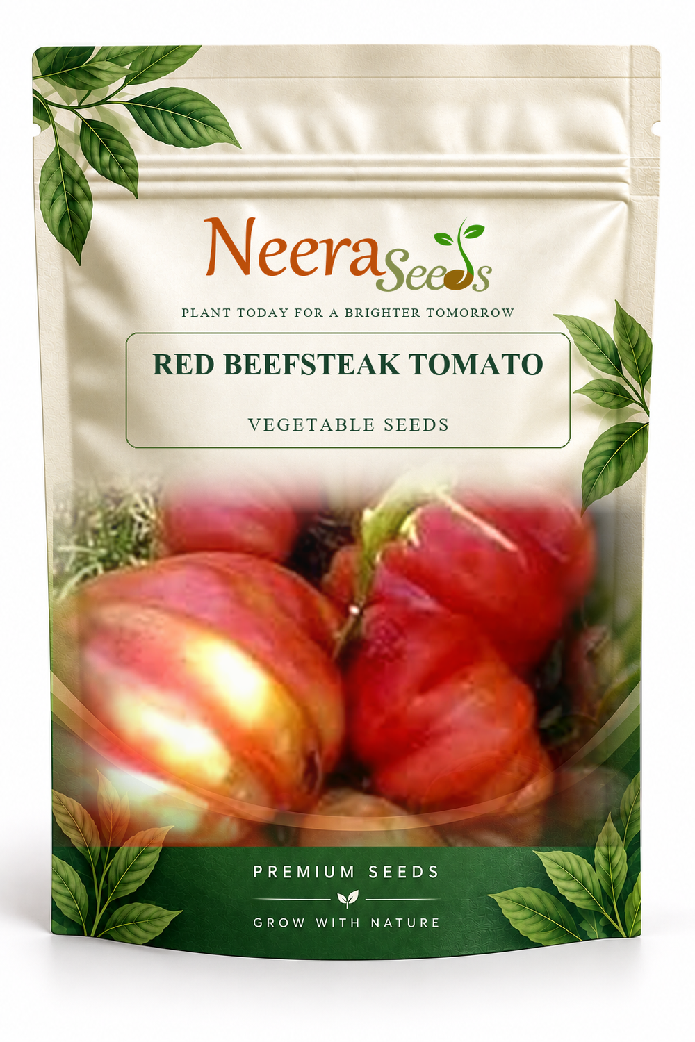 Neera Seeds Packaging Pouch - RED BEEFSTEAK TOMATO VEGETABLE SEEDS