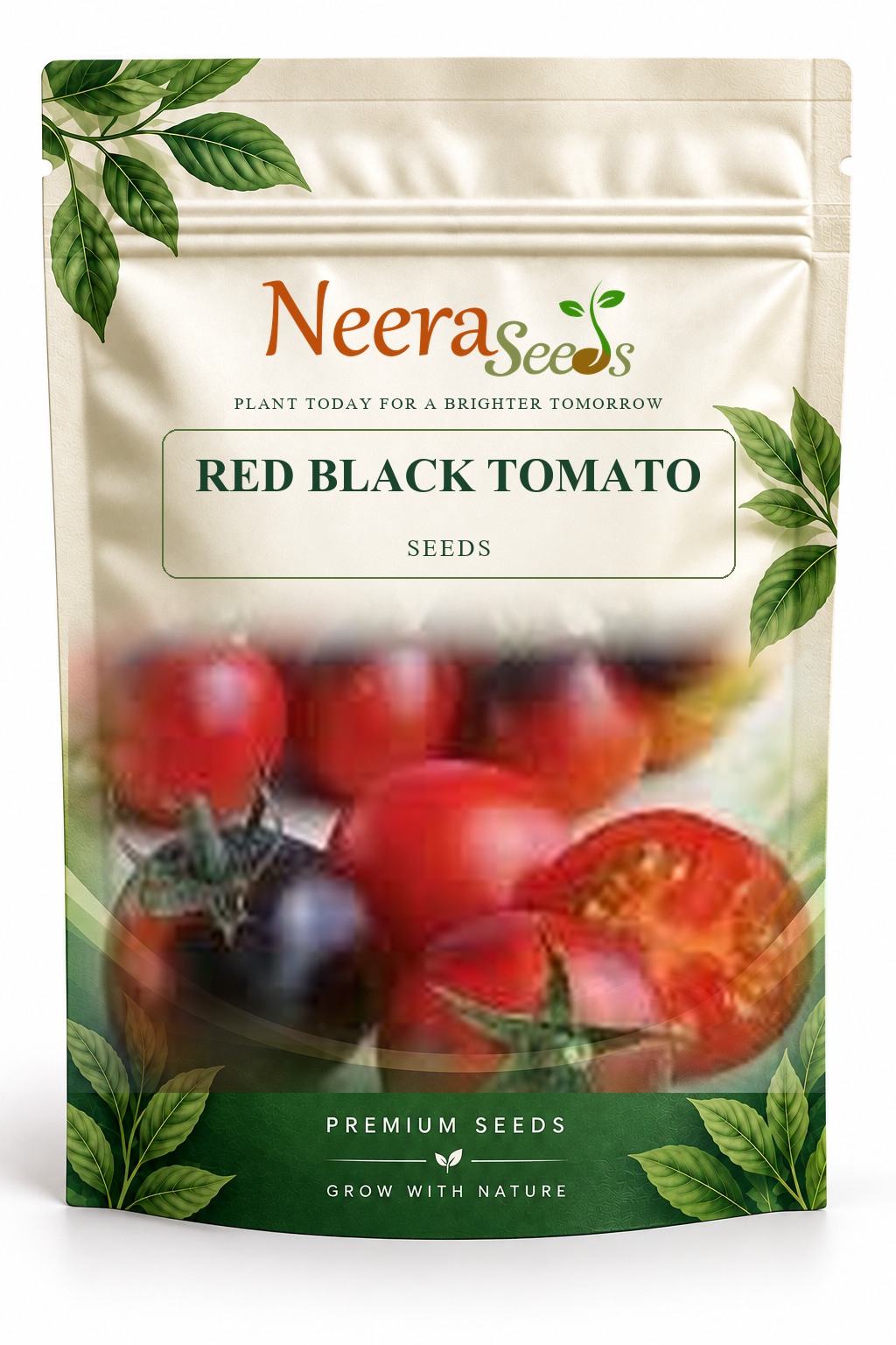 Neera Seeds Packaging Pouch - RED BLACK TOMATO SEEDS