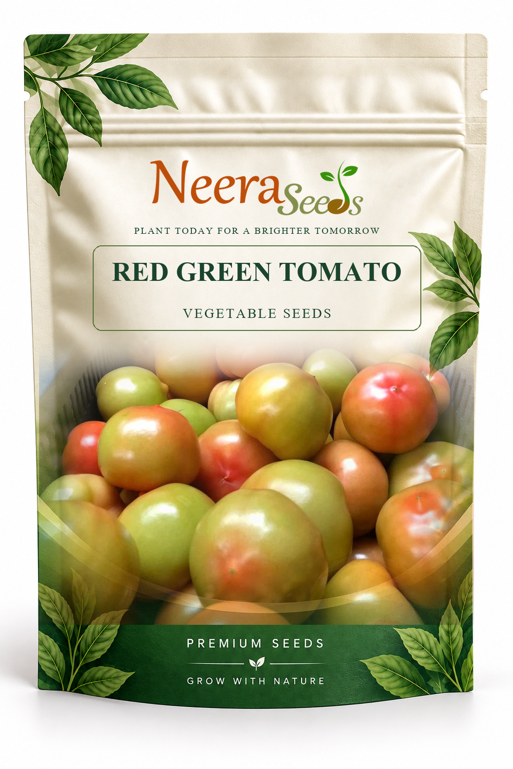 Neera Seeds Packaging Pouch - RED GREEN TOMATO VEGETABLE SEEDS