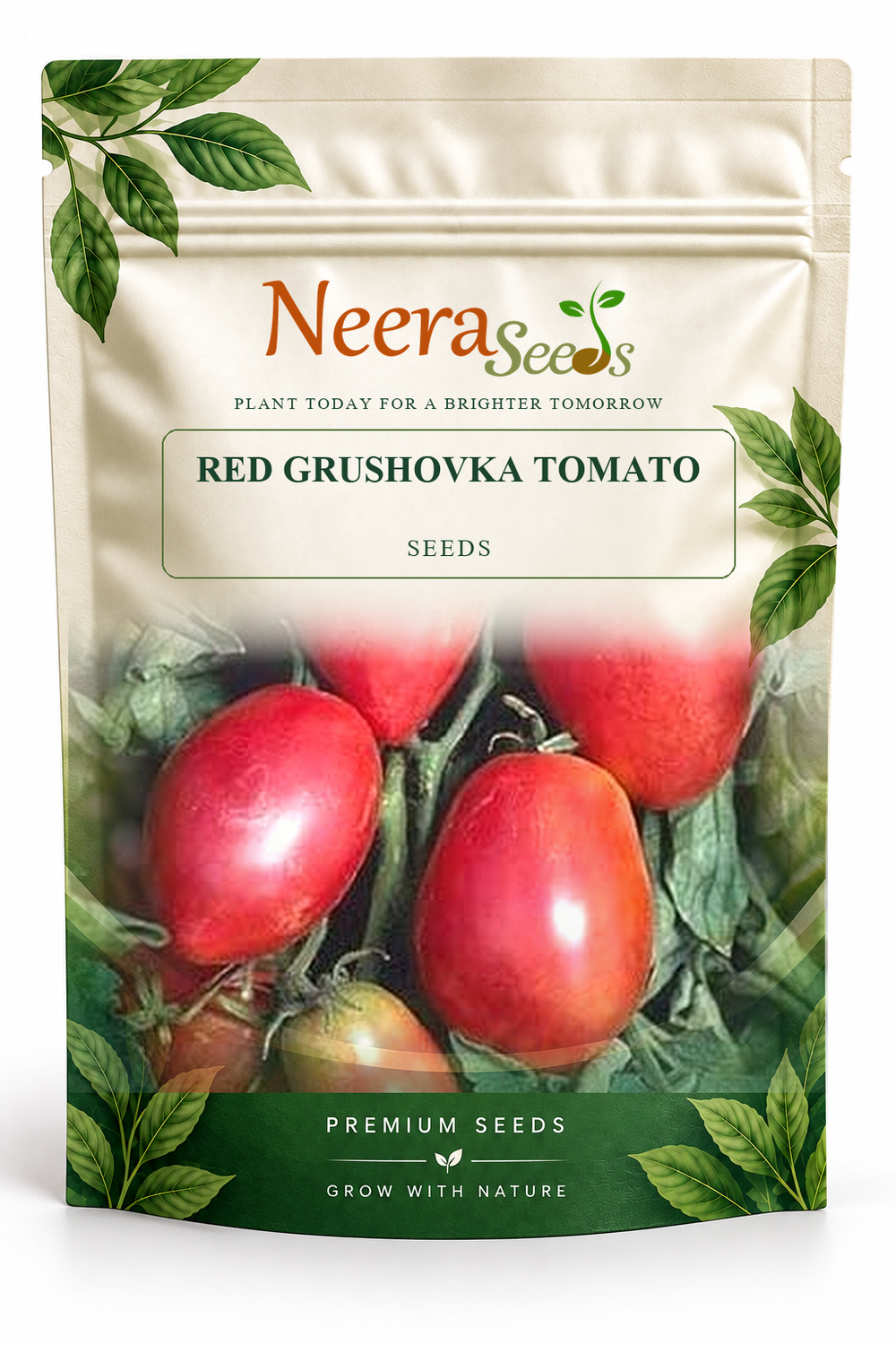 Neera Seeds Packaging Pouch - RED GRUSHOVKA TOMATO SEEDS