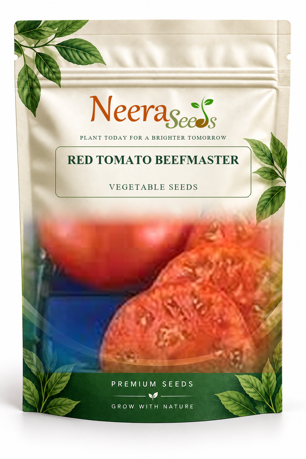 Neera Seeds Packaging Pouch - RED TOMATO BEEFMASTER VEGETABLE SEEDS