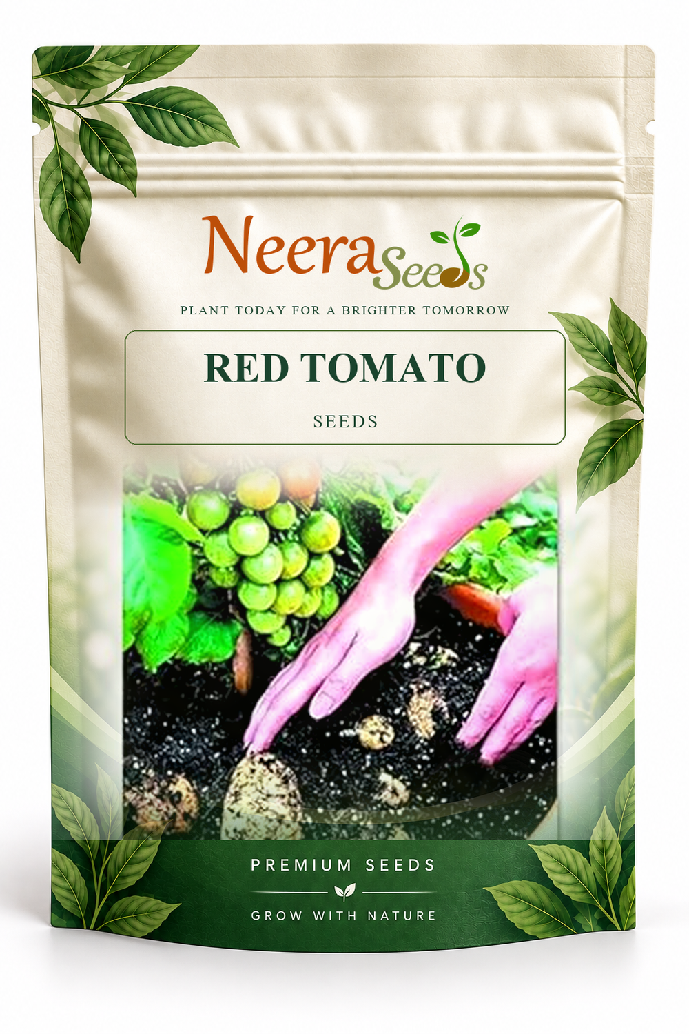 Neera Seeds Packaging Pouch - RED TOMATO SEEDS