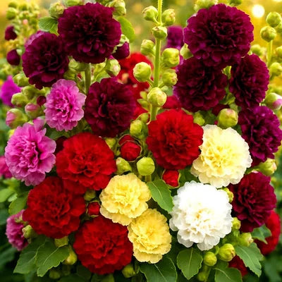 hollyhock autumn flower seeds