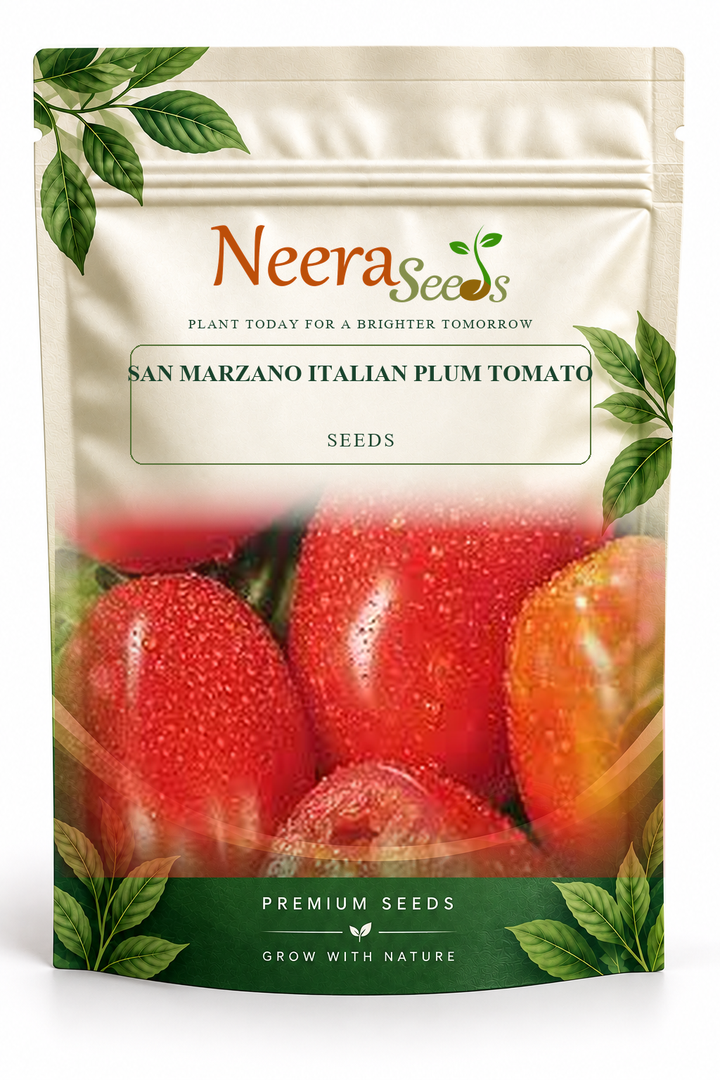 Neera Seeds Packaging Pouch - SAN MARZANO ITALIAN PLUM TOMATO SEEDS
