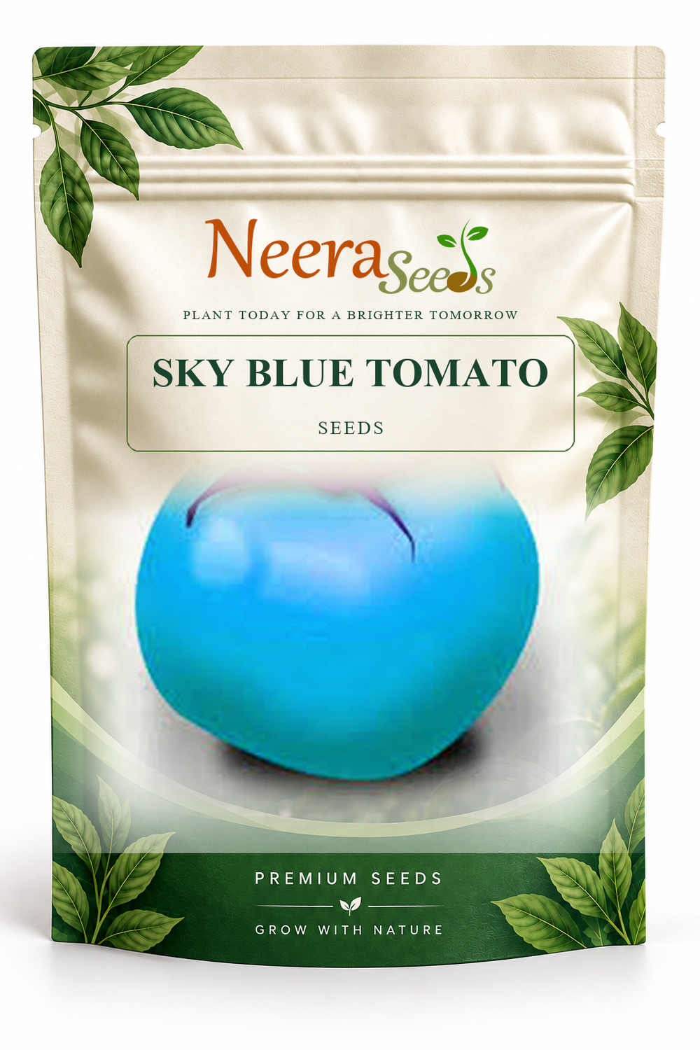 Neera Seeds Packaging Pouch - SKY BLUE TOMATO SEEDS