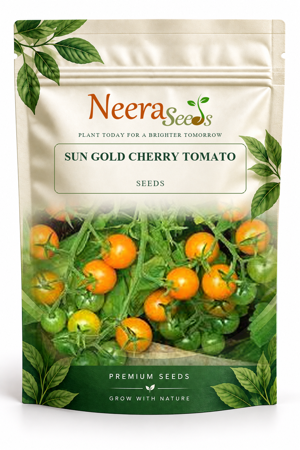Neera Seeds Packaging Pouch - SUN GOLD CHERRY TOMATO SEEDS
