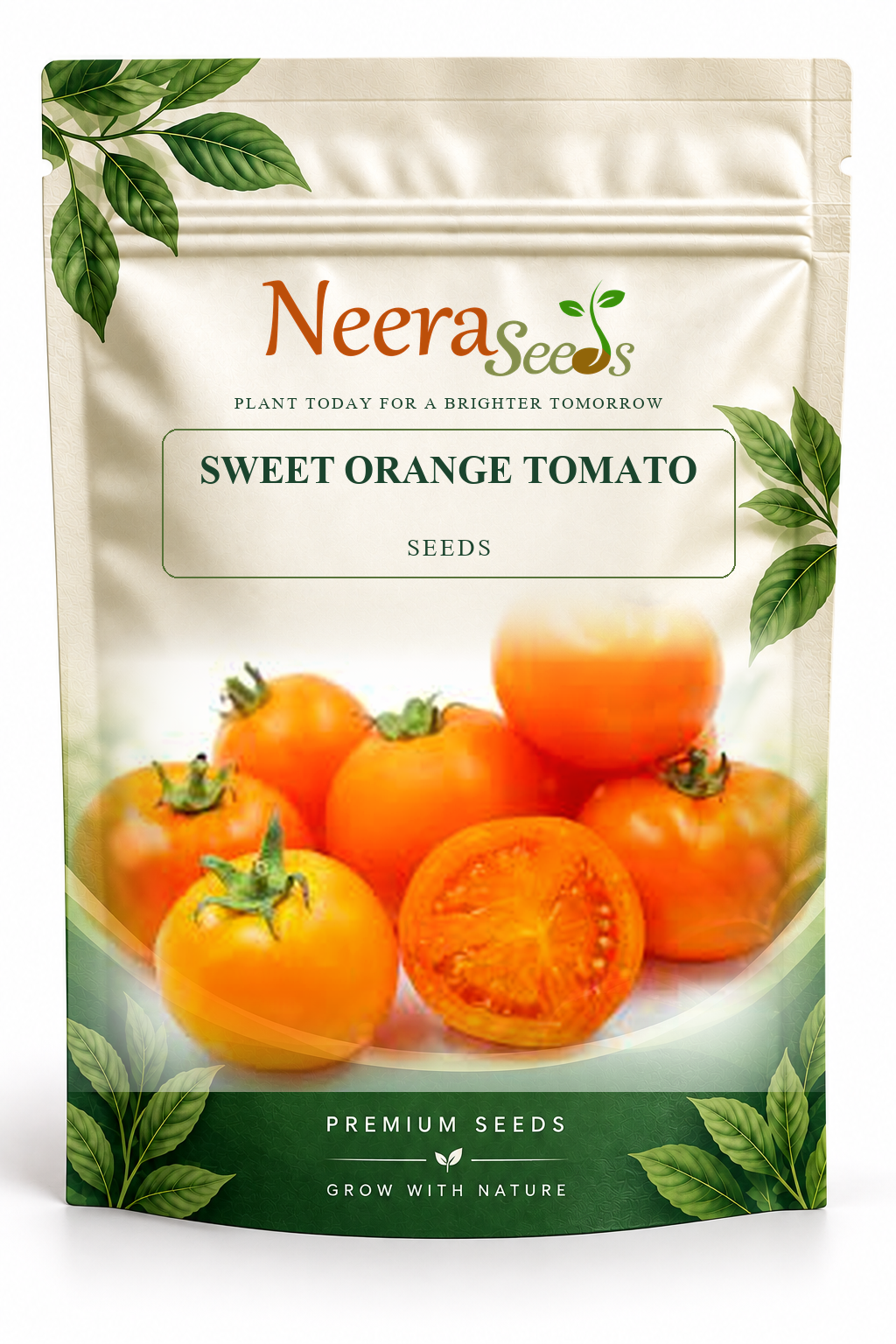 Neera Seeds Packaging Pouch - SWEET ORANGE TOMATO SEEDS