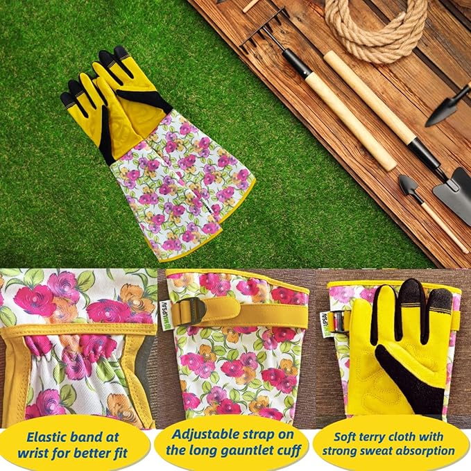 Thorn-Proof &amp; Puncture-Resistant Gardening Gloves for Women and Men, Gauntlet Style, Perfect Gift Idea