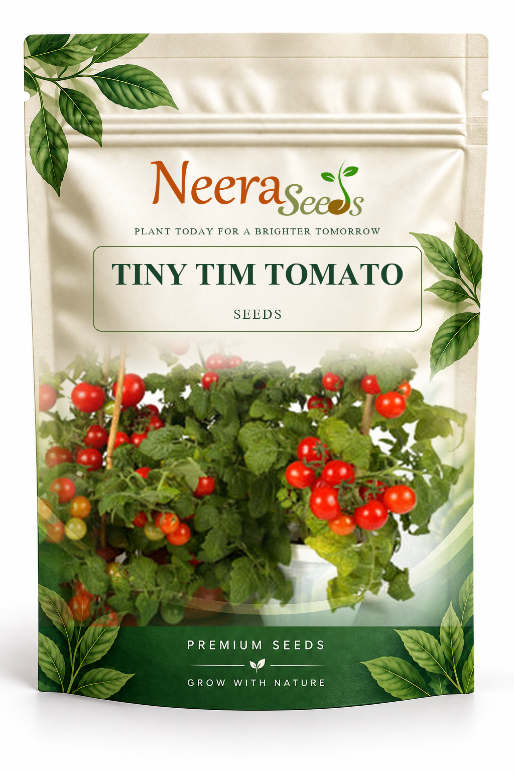 Neera Seeds Packaging Pouch - TINY TIM TOMATO SEEDS