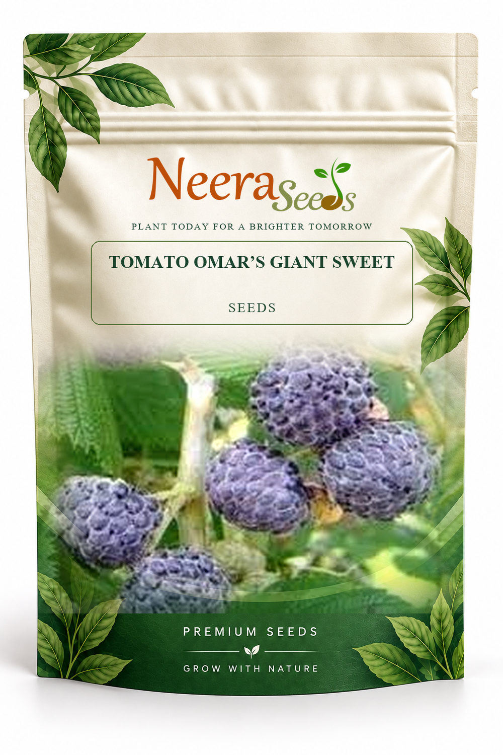 Neera Seeds Packaging Pouch - TOMATO OMAR’S GIANT SWEET SEEDS