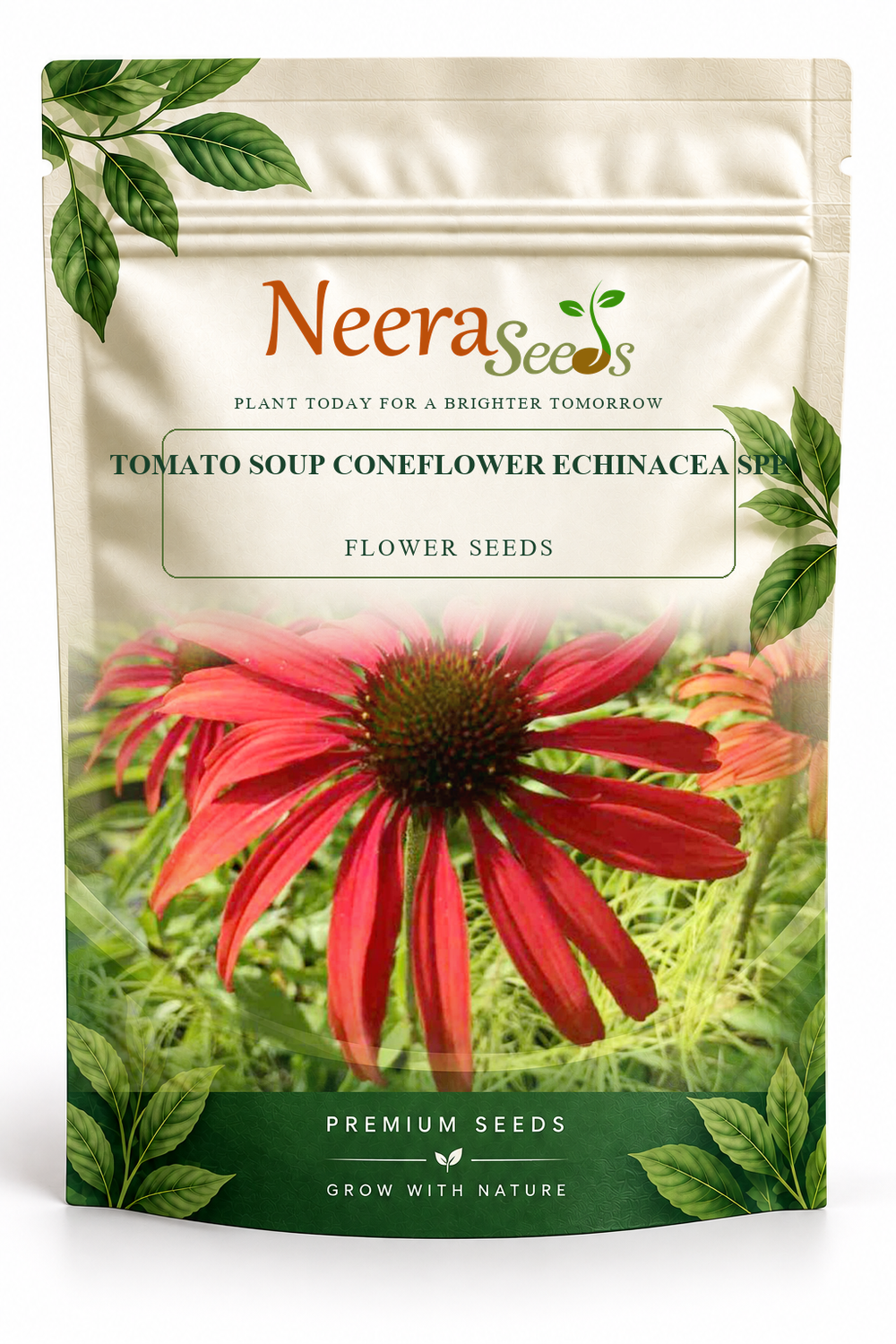 Neera Seeds Packaging Pouch - TOMATO SOUP CONEFLOWER ECHINACEA SPP FLOWER SEEDS