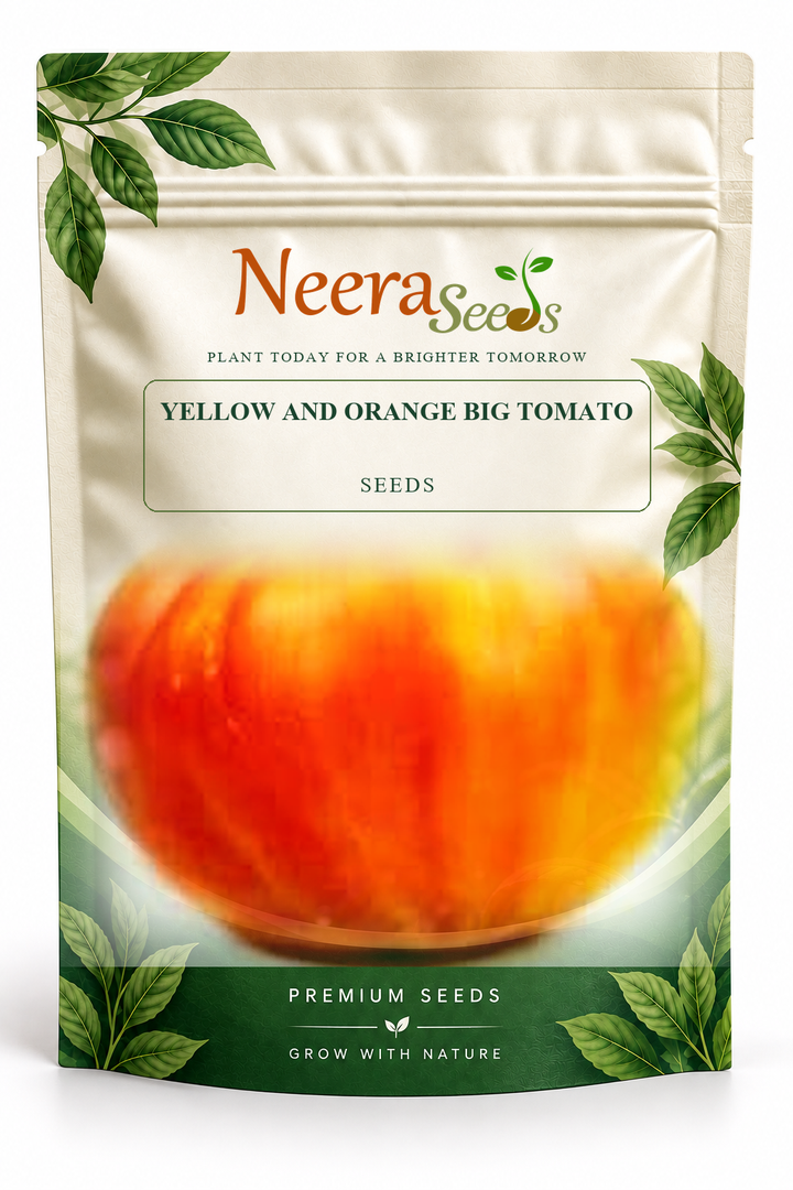 Neera Seeds Packaging Pouch - YELLOW AND ORANGE BIG TOMATO SEEDS