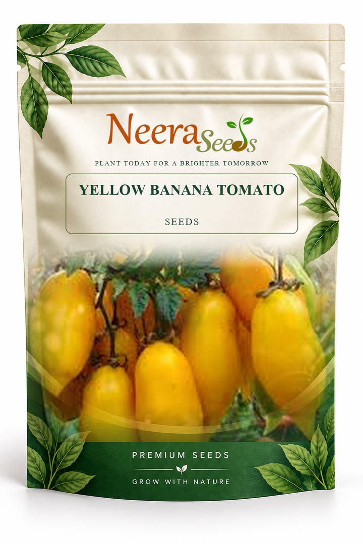 Neera Seeds Packaging Pouch - YELLOW BANANA TOMATO SEEDS