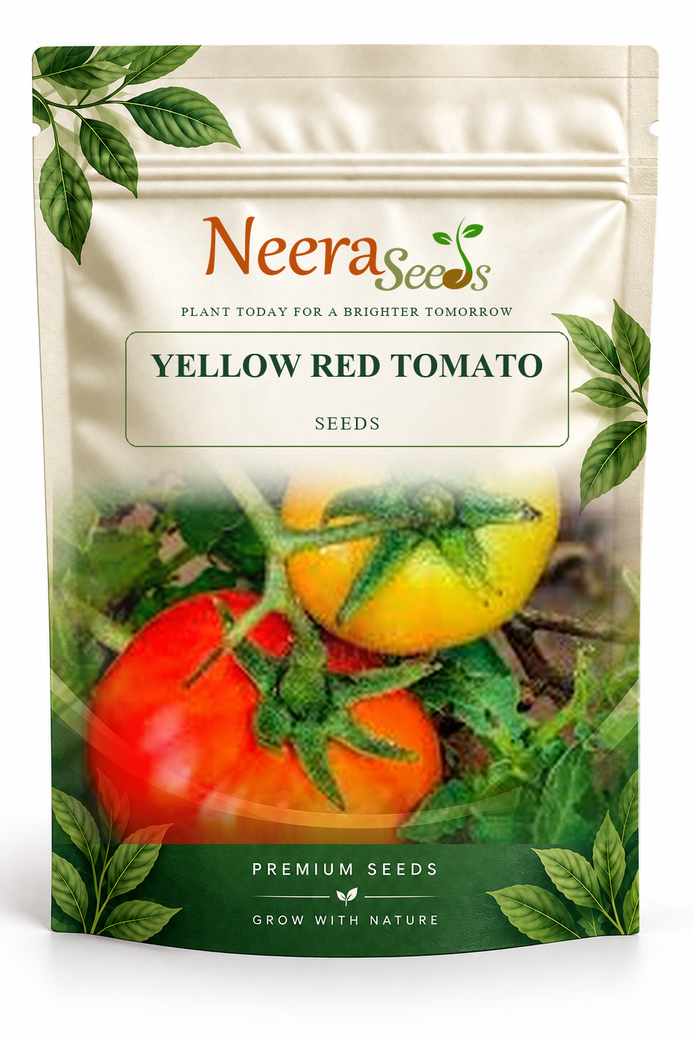 Neera Seeds Packaging Pouch - YELLOW RED TOMATO SEEDS