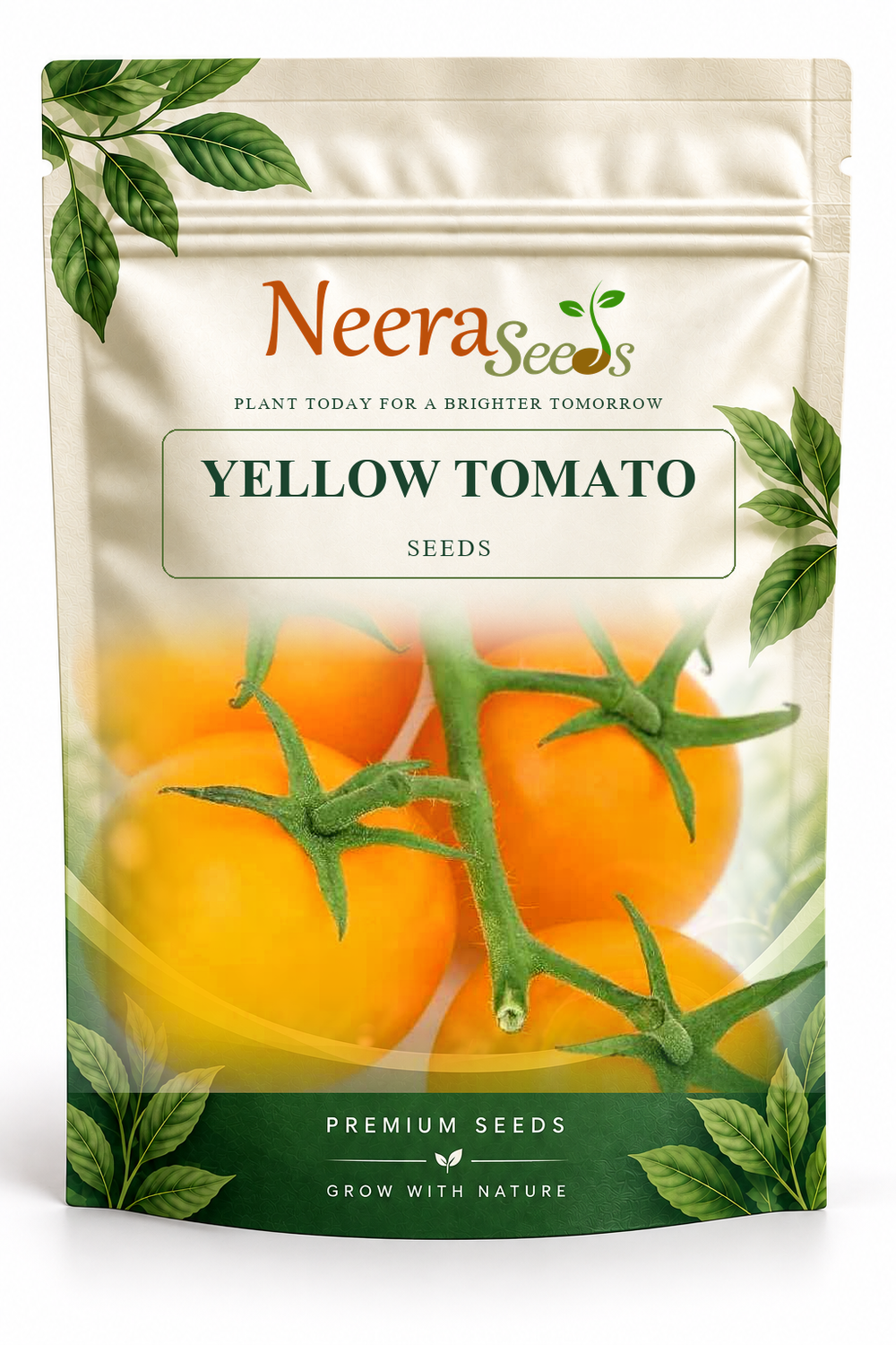 Neera Seeds Packaging Pouch - YELLOW TOMATO SEEDS